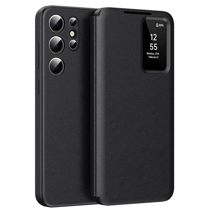 Deksel for Samsung Galaxy S25 Ultra S938, Techsuit, SmartView, Svart