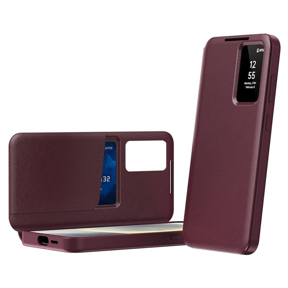 Deksel for Samsung Galaxy S25 Ultra S938, Techsuit, SmartView, Rød