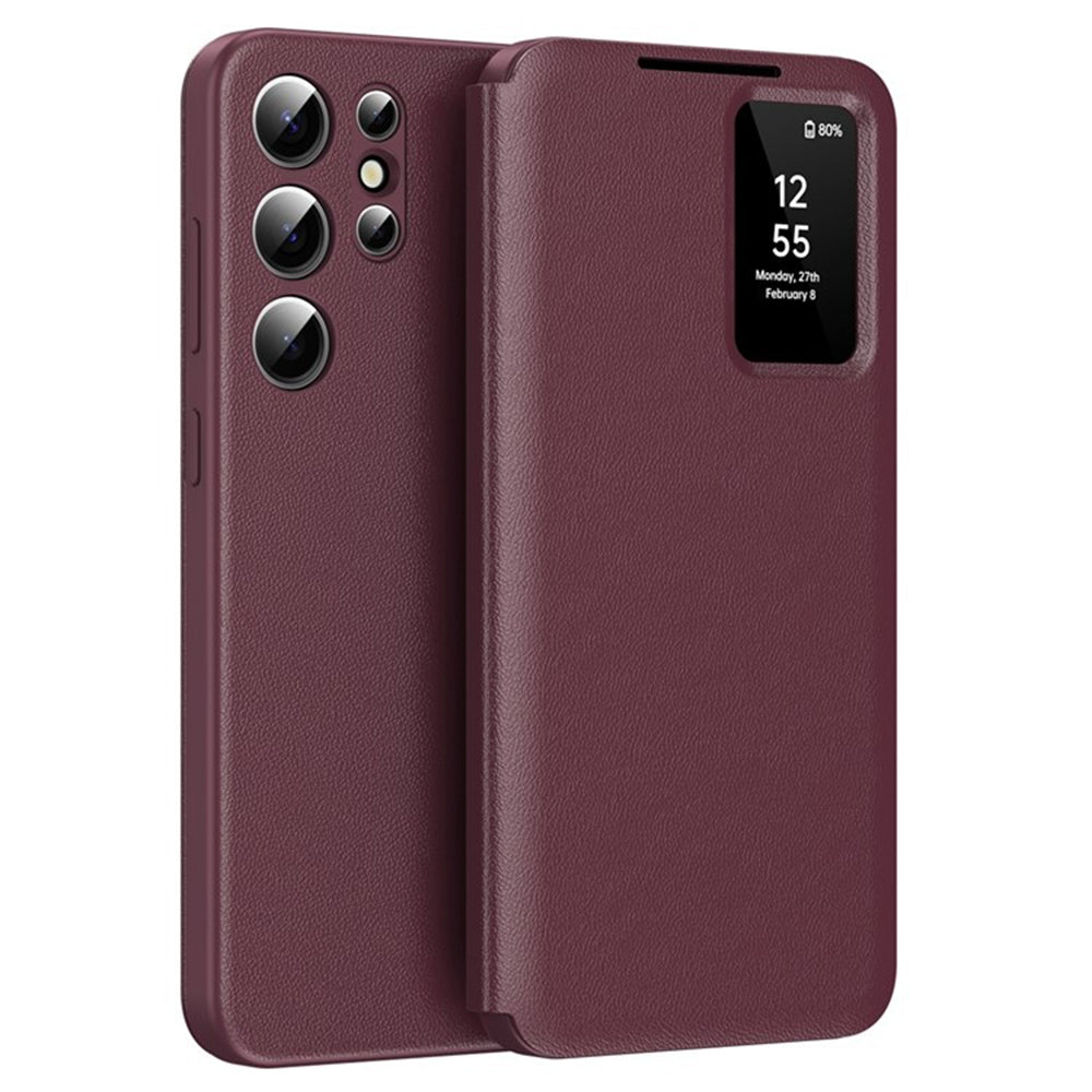 Deksel for Samsung Galaxy S25 Ultra S938, Techsuit, SmartView, Rød