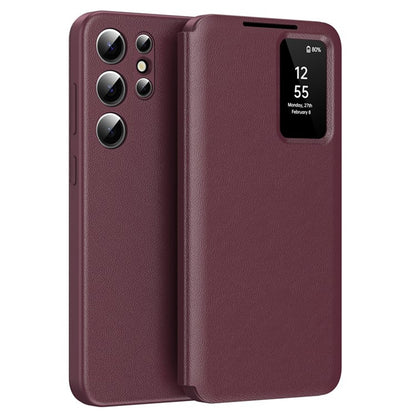Deksel for Samsung Galaxy S25 Ultra S938, Techsuit, SmartView, Rød