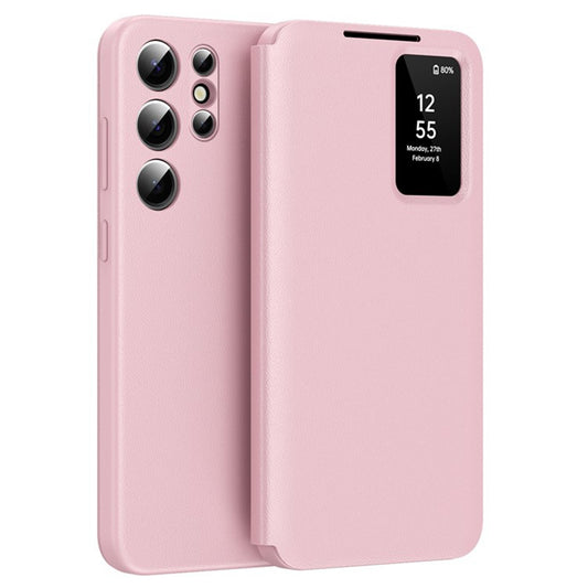 Deksel for Samsung Galaxy S25 Ultra S938, Techsuit, SmartView, Rosa