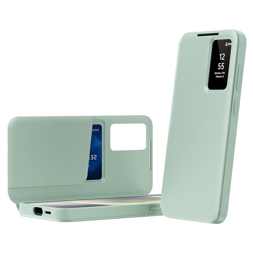 Deksel for Samsung Galaxy S25 Ultra S938, Techsuit, SmartView, Grønn