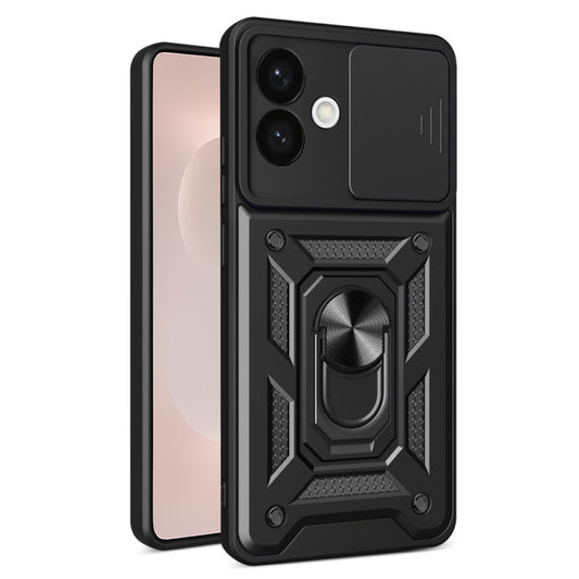 Deksel for Samsung Galaxy S26 Edge, Techsuit, CamShield, Svart