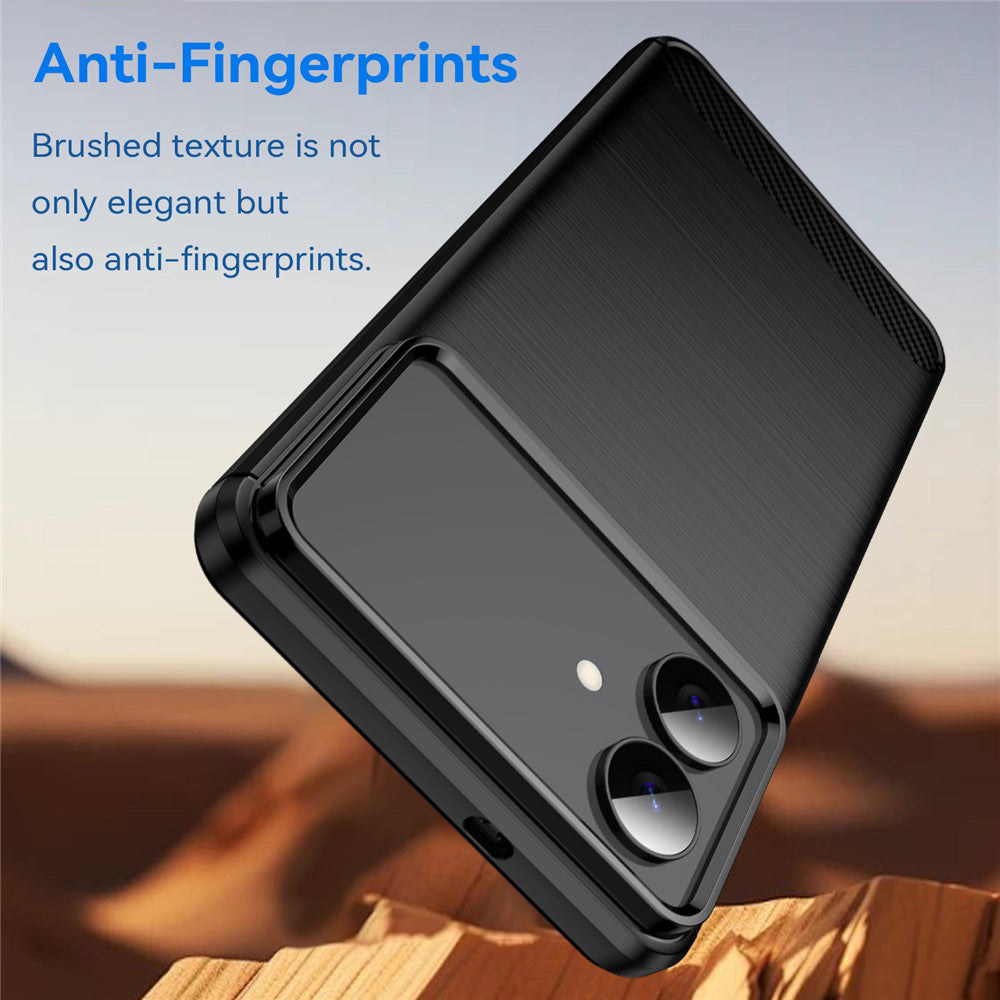 Deksel for Samsung Galaxy S26 Edge, Techsuit, Karbon, Svart