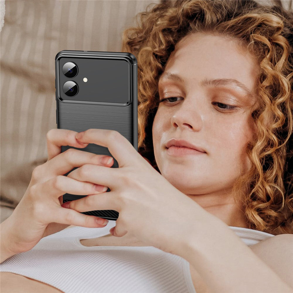 Deksel for Samsung Galaxy S26 Edge, Techsuit, Karbon, Svart