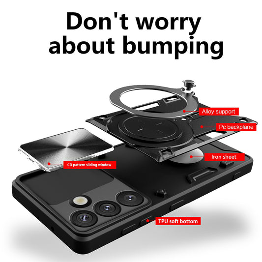 Deksel for Samsung Galaxy S26 FE / S25 FE, Techsuit, CamGuard Pro, Blå