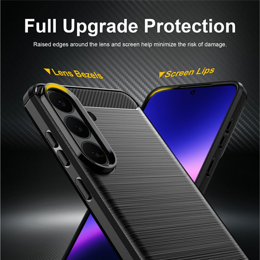Deksel til Samsung Galaxy S26 FE / S25 FE, Techsuit, Karbon, Svart
