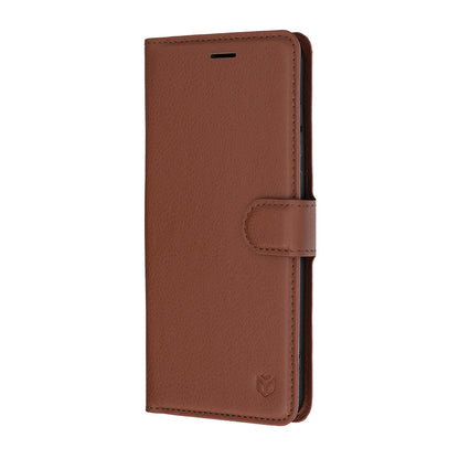 Deksel for Samsung Galaxy S26 FE / S25 FE, Techsuit, Leather Folio, Brun