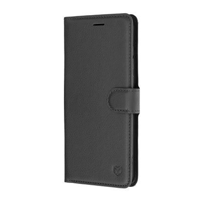 Deksel for Samsung Galaxy S26 FE / S25 FE, Techsuit, Leather Folio, Svart