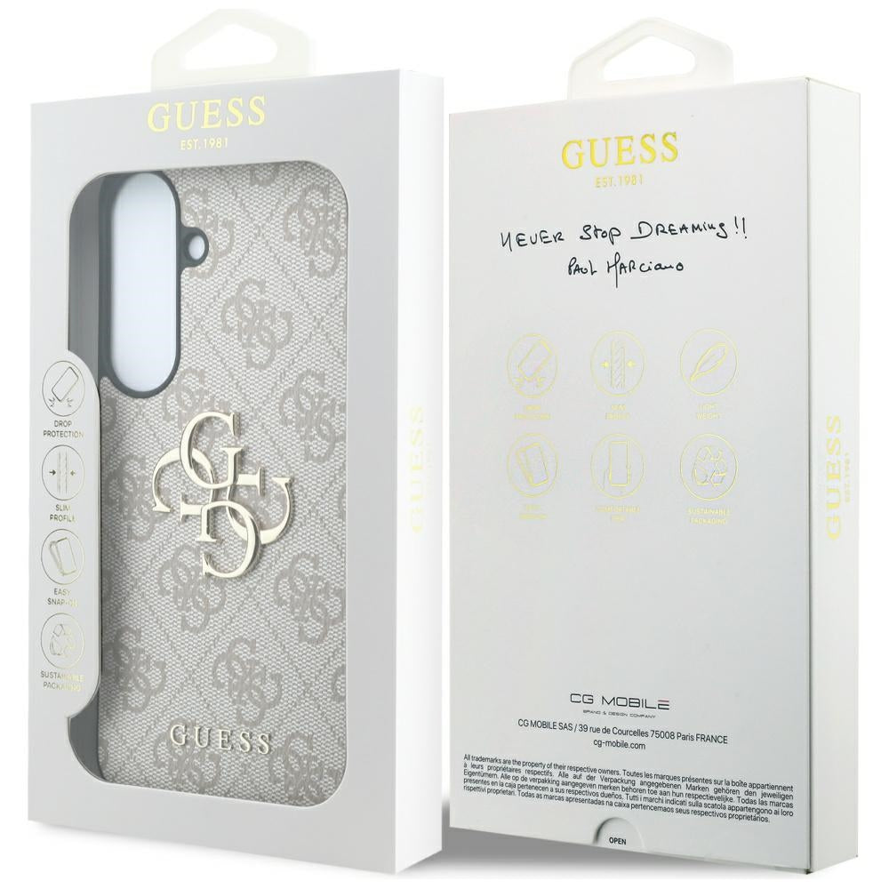 Deksel til Samsung Galaxy S26 FE S741, Guess, 4G Metalllogo, Rosa