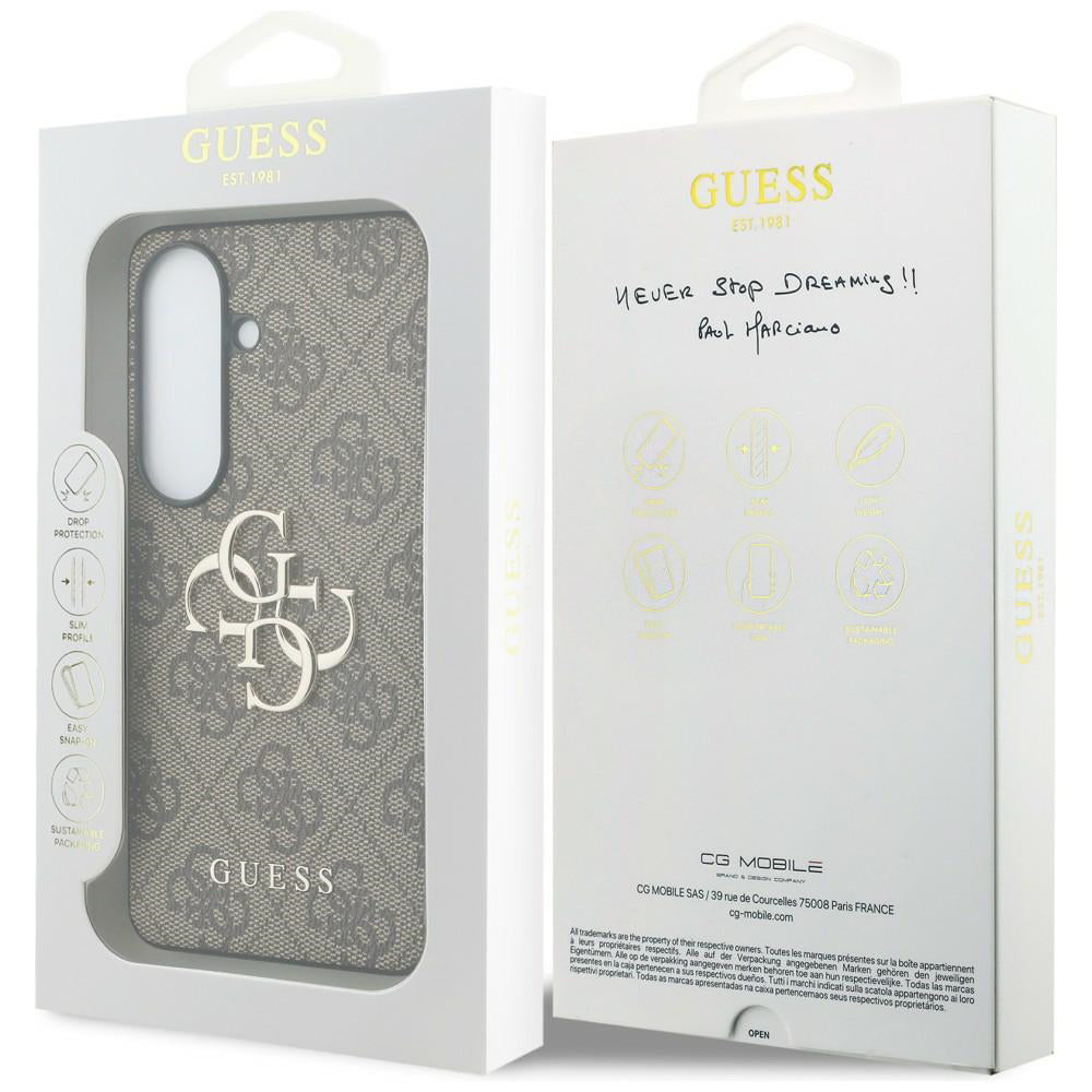 Deksel for Samsung Galaxy S26 S942, Guess, 4G Big Logo, Brun