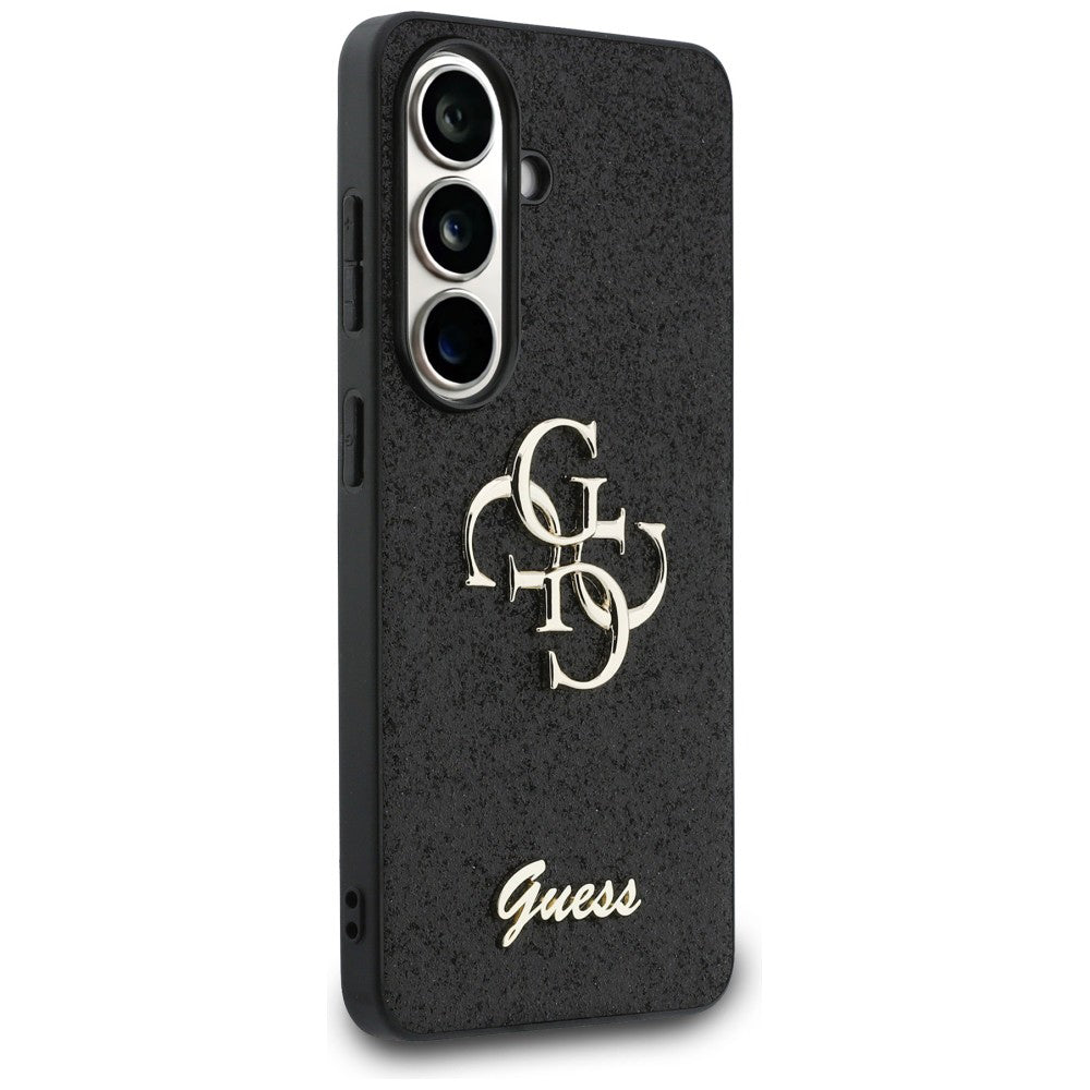 Deksel for Samsung Galaxy S26 S942, Guess, Fixed Glitter Big 4G Metal Frame, Svart