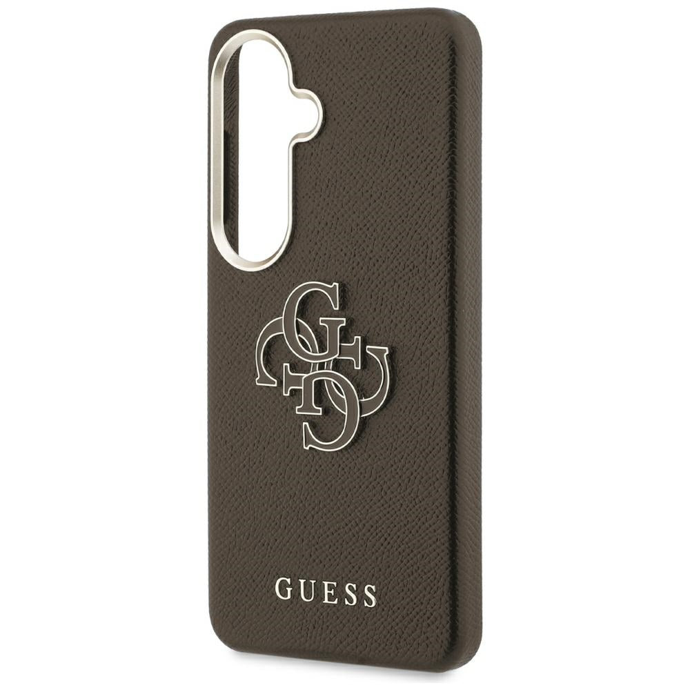 Deksel til Samsung Galaxy S26 Plus S947, Guess, 4G Kornet Stor og Klassisk Logo, Brun