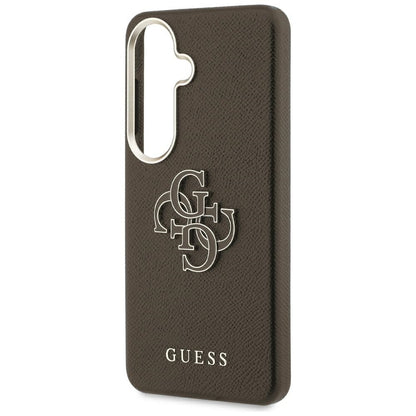 Deksel til Samsung Galaxy S26 Plus S947, Guess, 4G Kornet Stor og Klassisk Logo, Brun