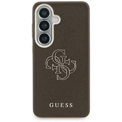 Deksel til Samsung Galaxy S26 Plus S947, Guess, 4G Kornet Stor og Klassisk Logo, Brun