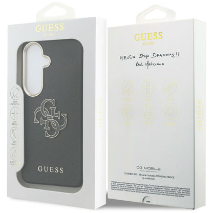 Deksel til Samsung Galaxy S26 Plus S947, Guess, 4G Grained Big and Classic Logo, Svart