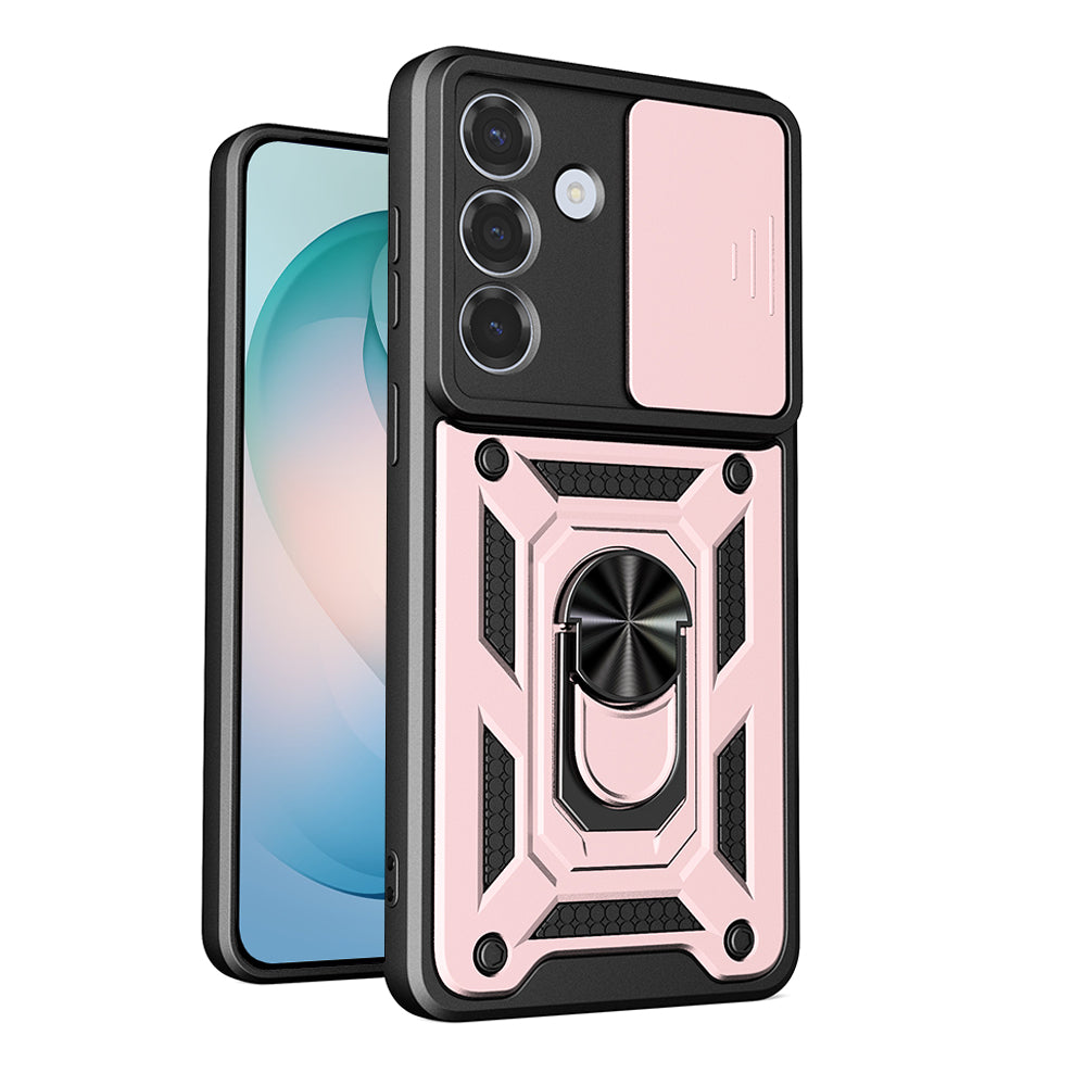 Deksel for Samsung Galaxy S26 Plus, Techsuit, CamShield, Rosa Gull