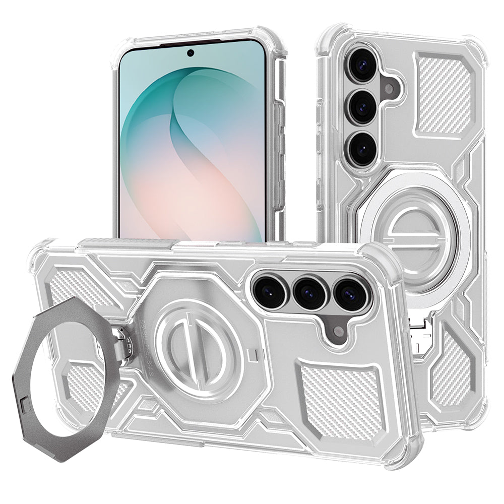 Deksel for Samsung Galaxy S26 Plus, Techsuit, Carbon Shield Pro, Hvit