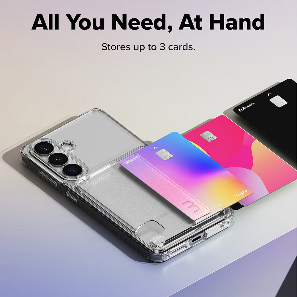 Deksel for Samsung Galaxy S26, Ringke, Fusion Card, Gjennomsiktig