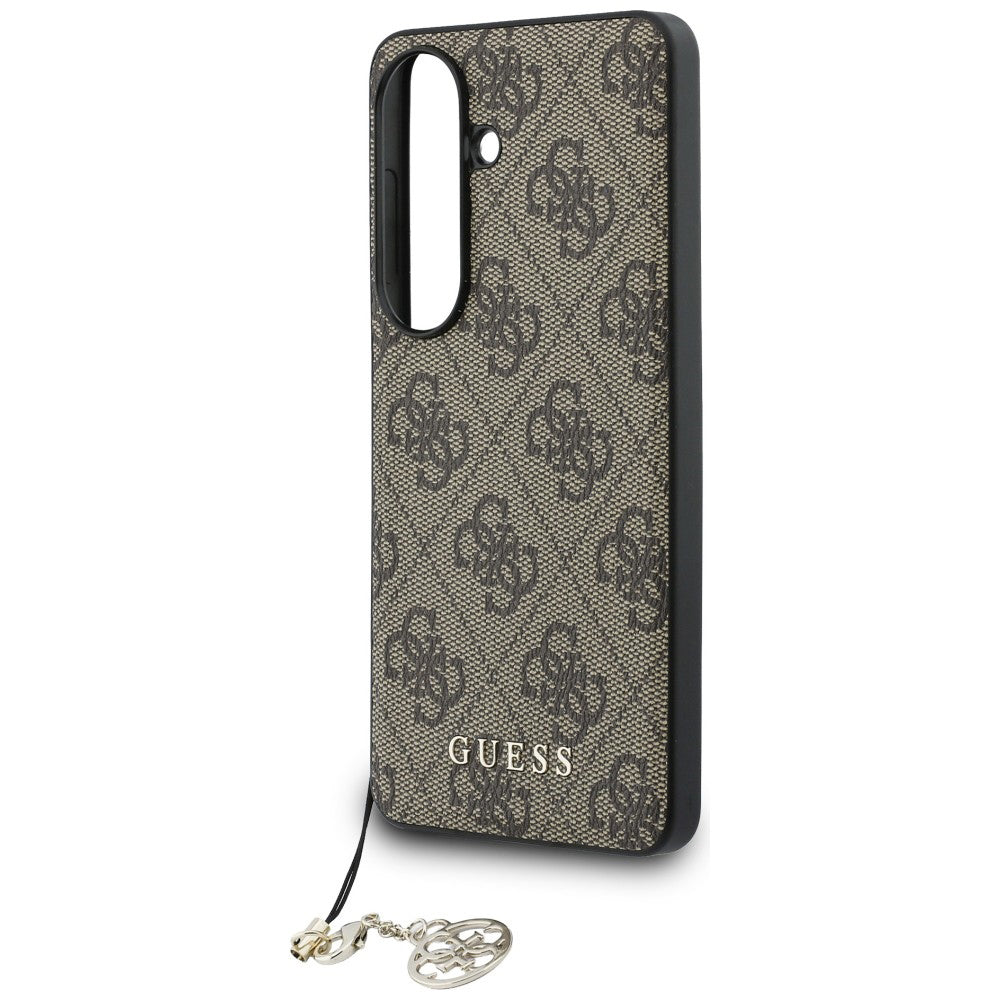 Deksel for Samsung Galaxy S26 S942, Guess, 4G Classic Logo Charm, Brun