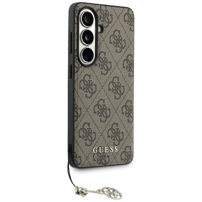 Deksel for Samsung Galaxy S26 S942, Guess, 4G Classic Logo Charm, Brun