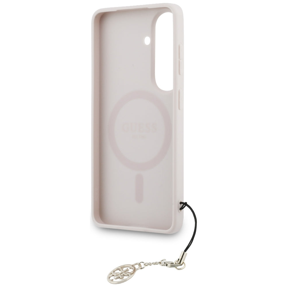 Deksel for Samsung Galaxy S26 S942, Guess, 4G Classic Logo Charm, Rosa