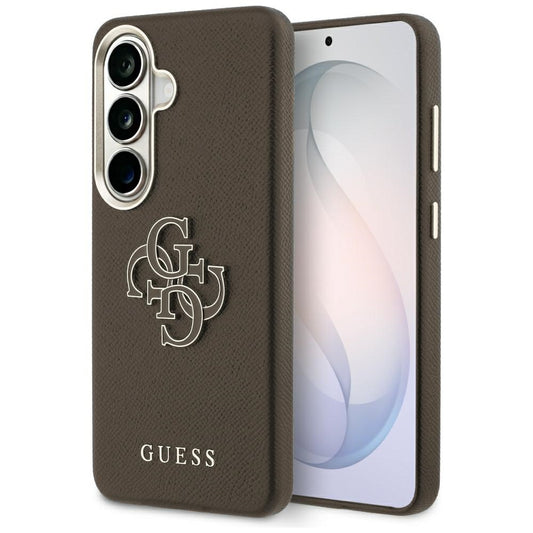 Deksel for Samsung Galaxy S26 S942, Guess, 4G Kornet Stor og Klassisk Logo, Brun