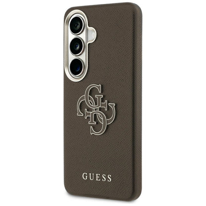 Deksel for Samsung Galaxy S26 S942, Guess, 4G Kornet Stor og Klassisk Logo, Brun