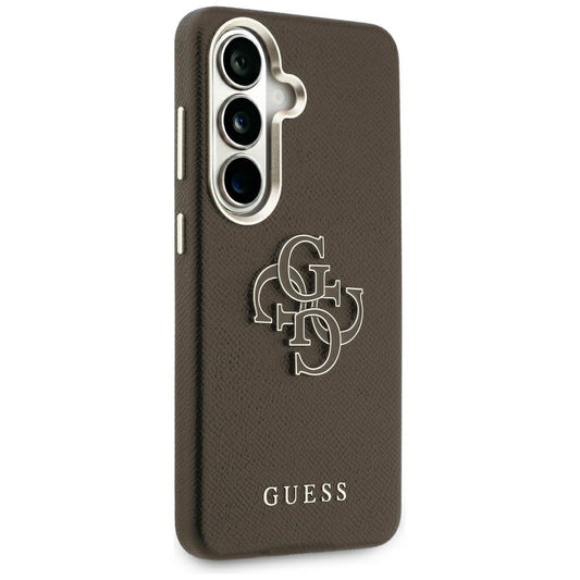 Deksel for Samsung Galaxy S26 S942, Guess, 4G Kornet Stor og Klassisk Logo, Brun