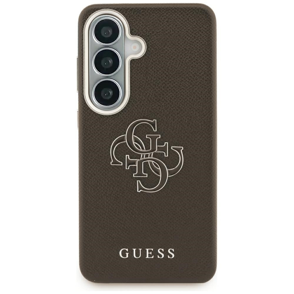 Deksel for Samsung Galaxy S26 S942, Guess, 4G Kornet Stor og Klassisk Logo, Brun
