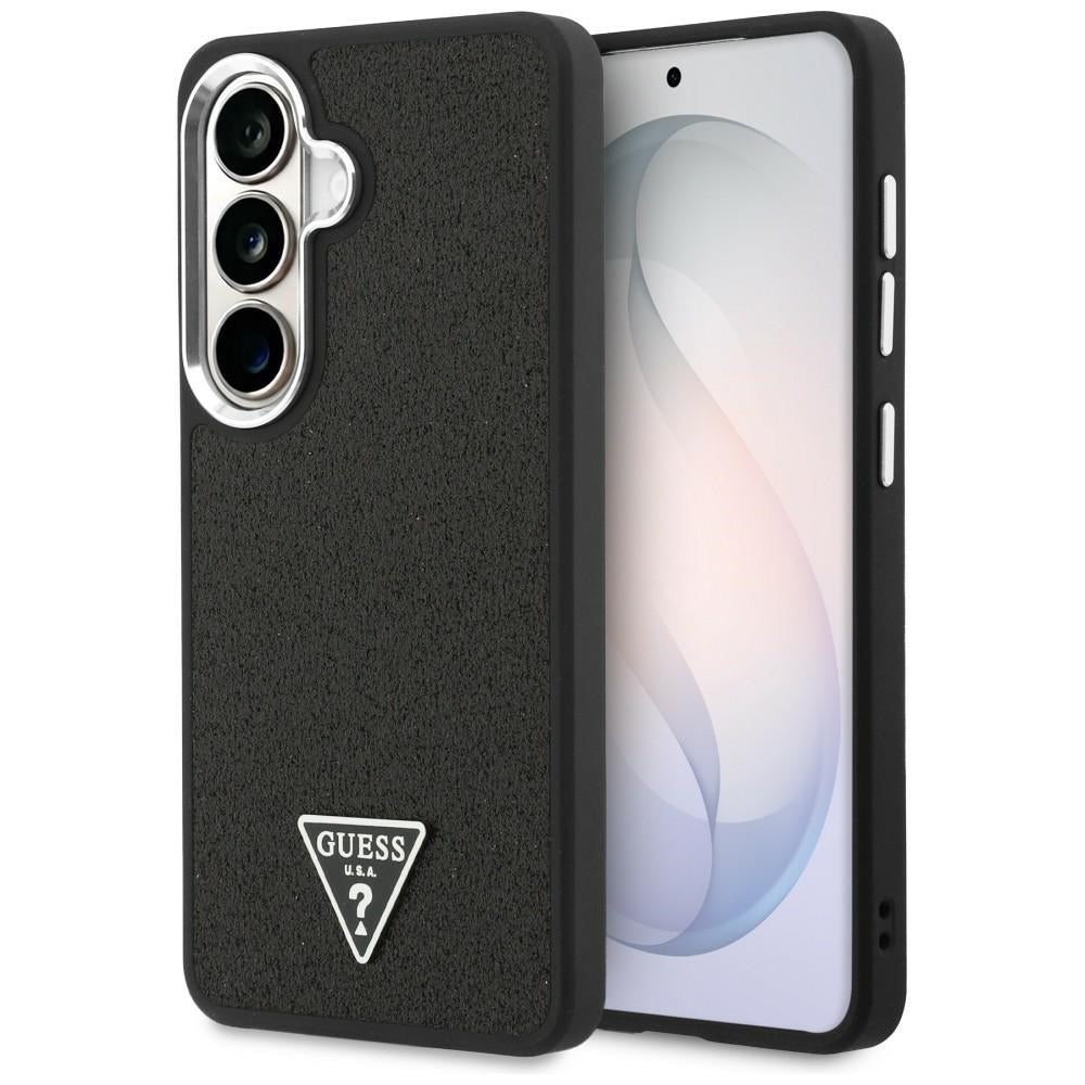 Deksel for Samsung Galaxy S26 S942, Guess, Fixed Glitter Triangle Logo, Svart