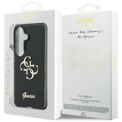 Deksel for Samsung Galaxy S26 S942, Guess, IML Big Metal 4G Script, Svart