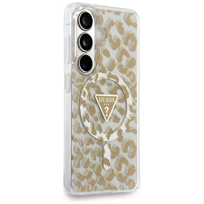 MagSafe-deksel for Samsung Galaxy S26 S942, Guess, IML Leopard-mønster, Brun