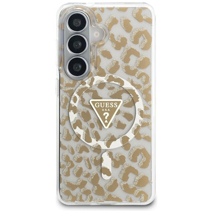 MagSafe-deksel for Samsung Galaxy S26 S942, Guess, IML Leopard-mønster, Brun