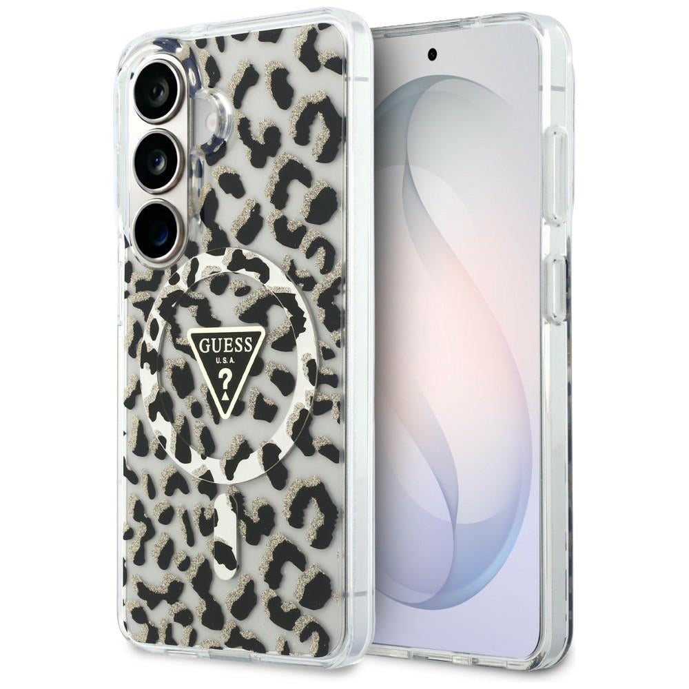 MagSafe-deksel for Samsung Galaxy S26 S942, Guess, IML Leopard-mønster, Svart