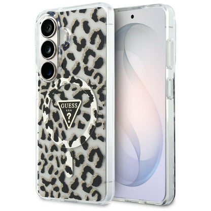 MagSafe-deksel for Samsung Galaxy S26 S942, Guess, IML Leopard-mønster, Svart