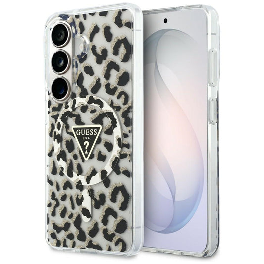MagSafe-deksel for Samsung Galaxy S26 S942, Guess, IML Leopard-mønster, Svart