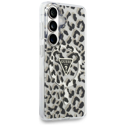 MagSafe-deksel for Samsung Galaxy S26 S942, Guess, IML Leopard-mønster, Svart
