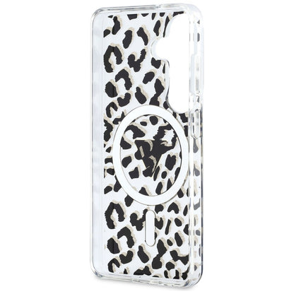 MagSafe-deksel for Samsung Galaxy S26 S942, Guess, IML Leopard-mønster, Svart