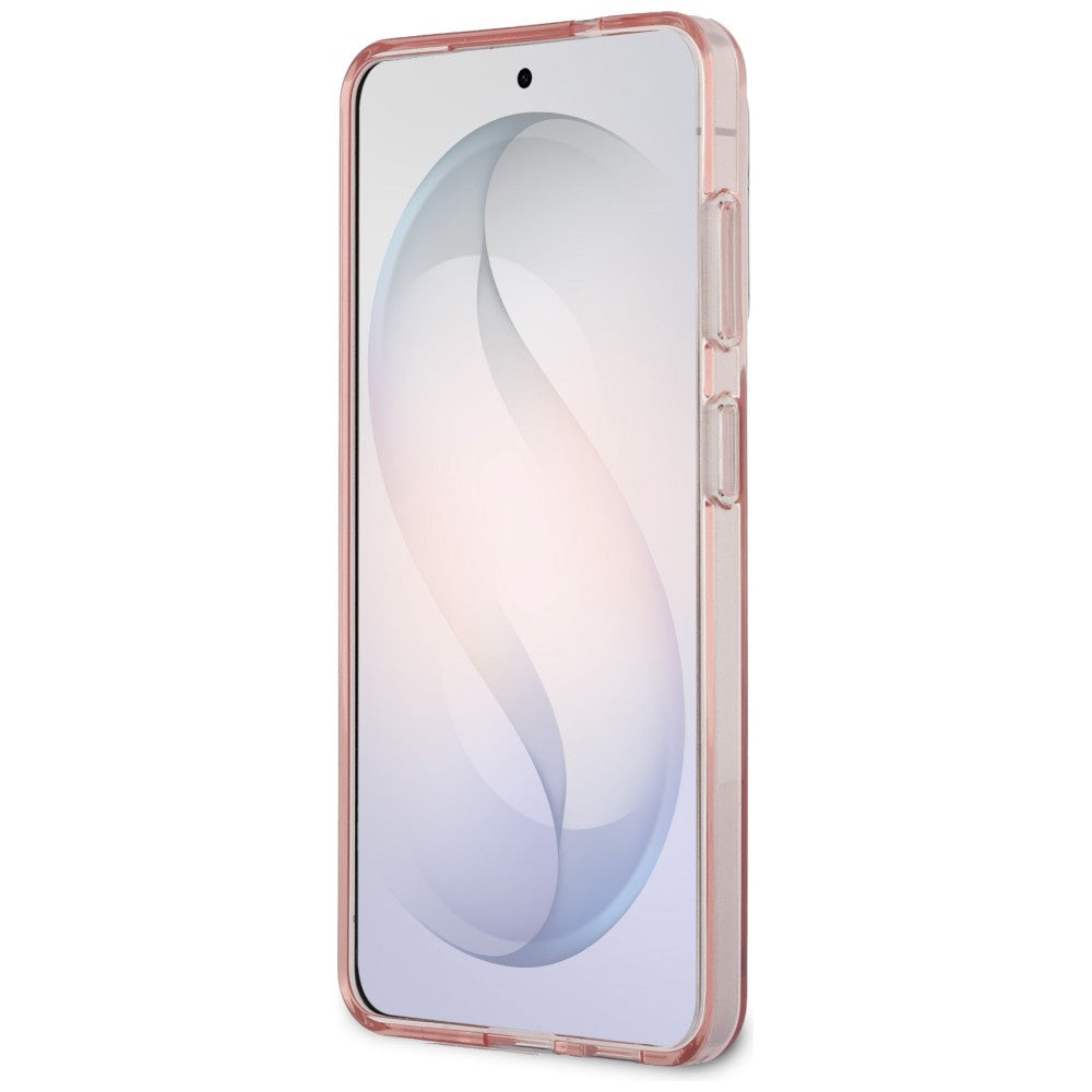 MagSafe-deksel for Samsung Galaxy S26 S942, Guess, IML Gradient Triangle Logo, Rosa