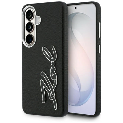 Deksel for Samsung Galaxy S26 S942, Karl Lagerfeld, Signature Resin Logo, Svart