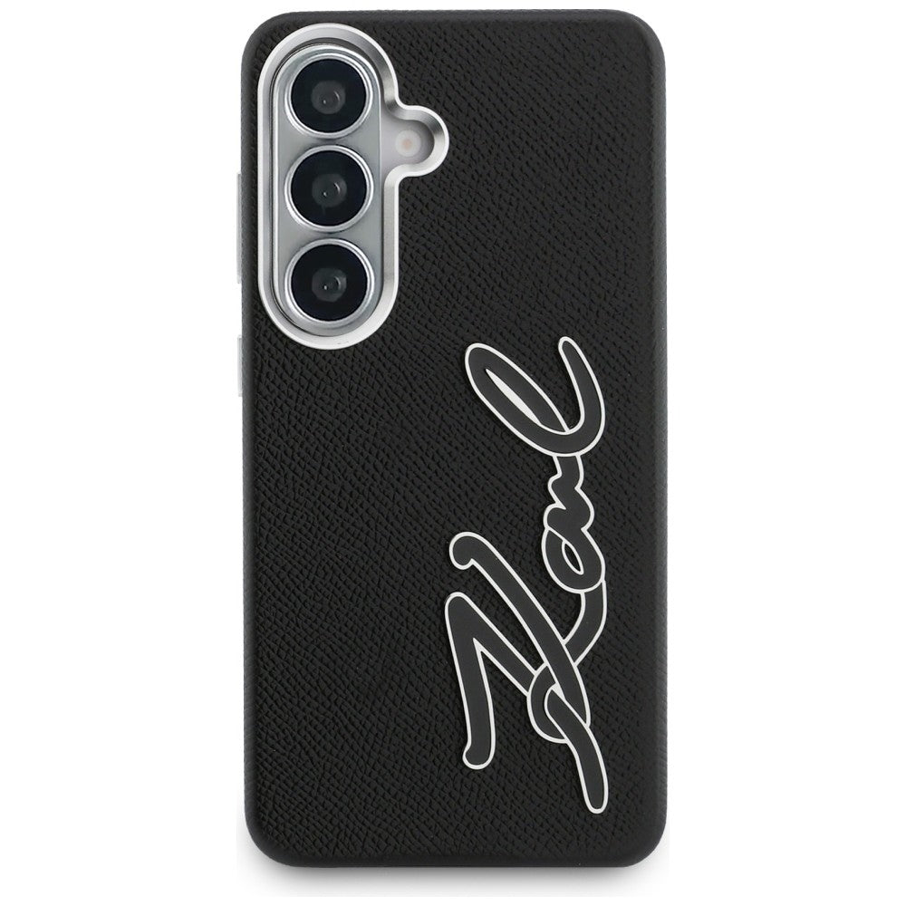 Deksel for Samsung Galaxy S26 S942, Karl Lagerfeld, Signature Resin Logo, Svart