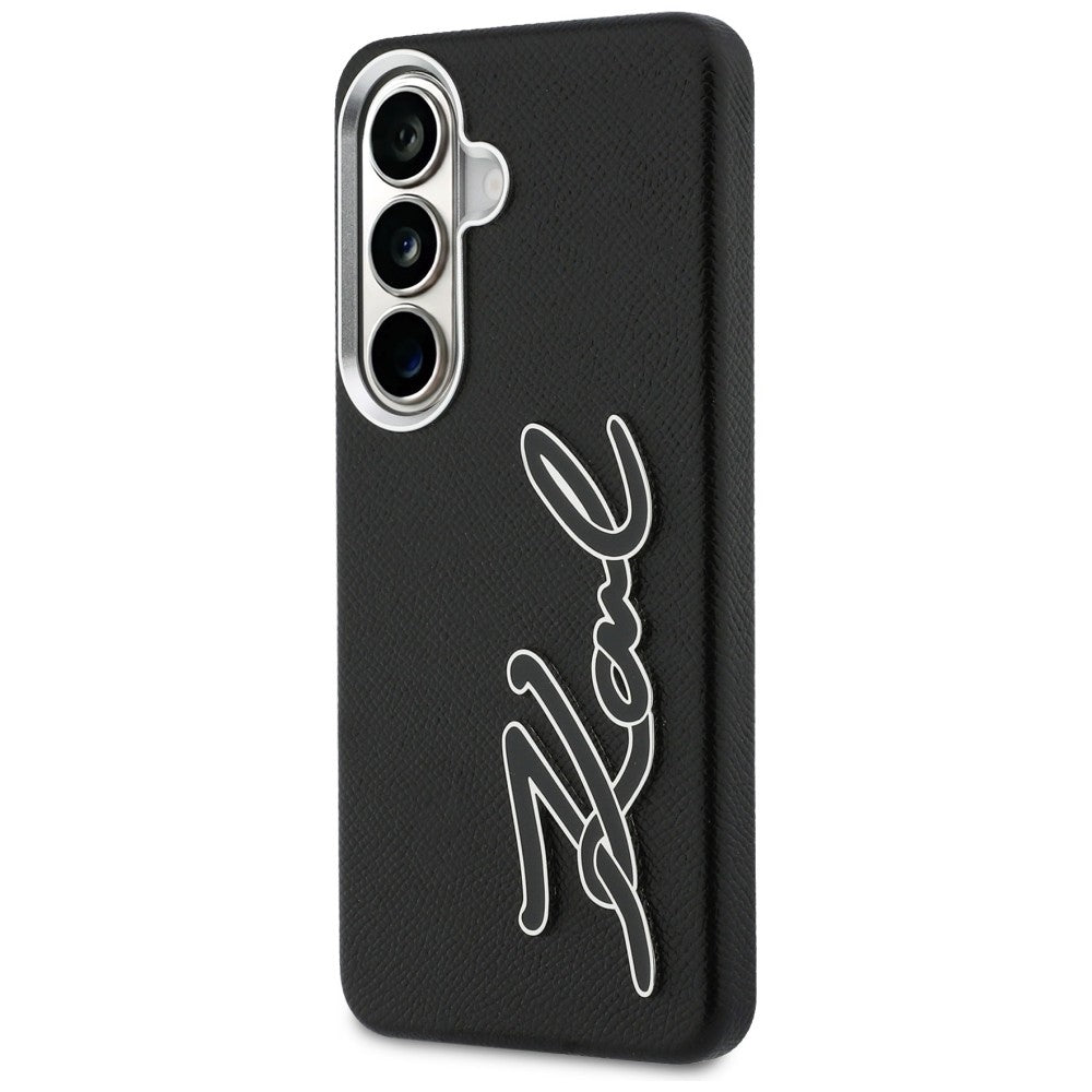 Deksel for Samsung Galaxy S26 S942, Karl Lagerfeld, Signature Resin Logo, Svart