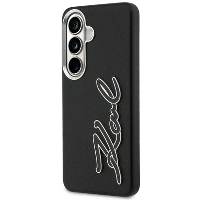 Deksel for Samsung Galaxy S26 S942, Karl Lagerfeld, Signature Resin Logo, Svart