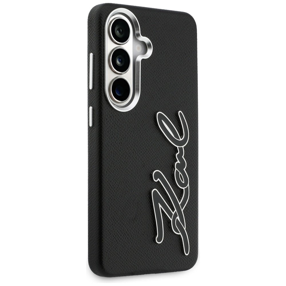 Deksel for Samsung Galaxy S26 S942, Karl Lagerfeld, Signature Resin Logo, Svart