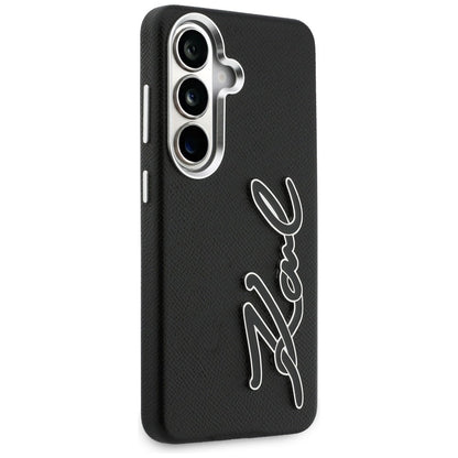 Deksel for Samsung Galaxy S26 S942, Karl Lagerfeld, Signature Resin Logo, Svart