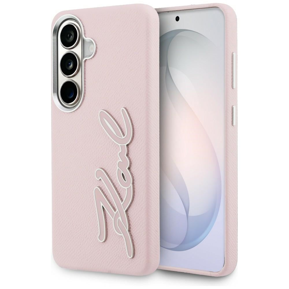 Deksel for Samsung Galaxy S26 S942, Karl Lagerfeld, Signature Resin Logo, Rosa