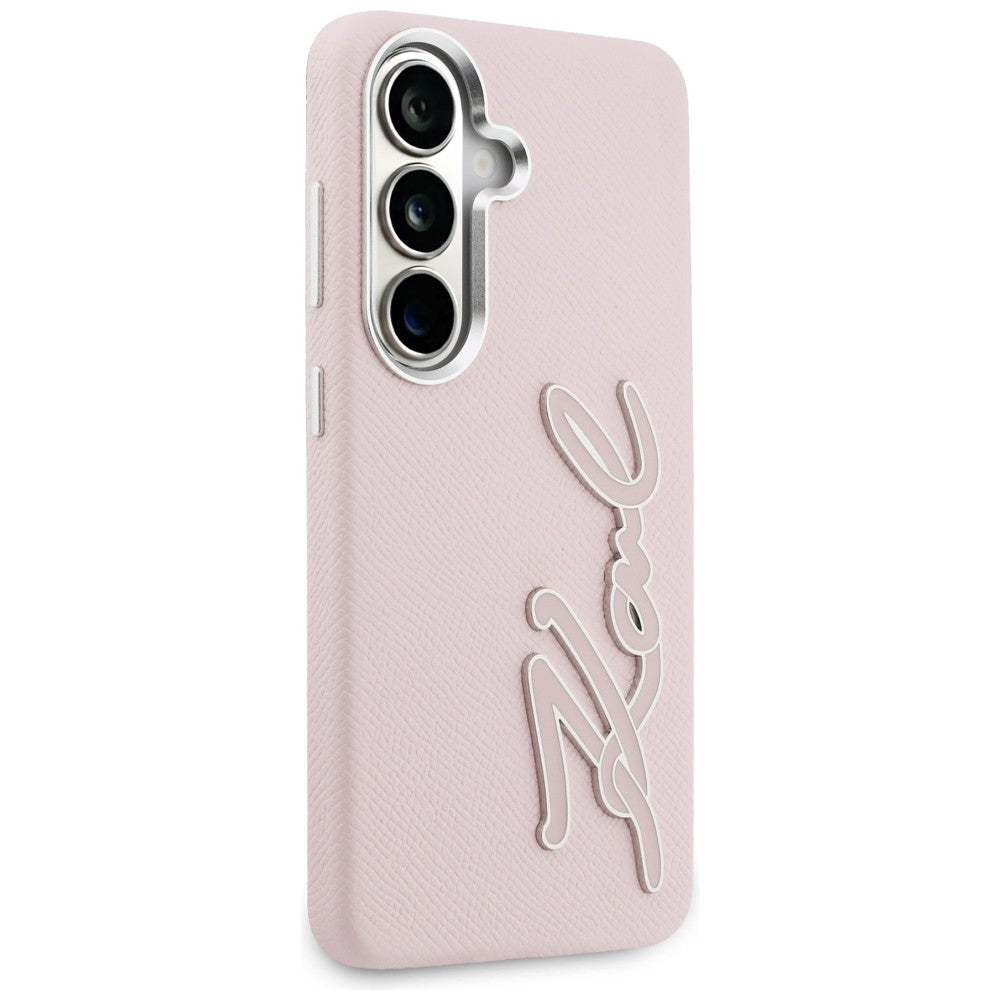 Deksel for Samsung Galaxy S26 S942, Karl Lagerfeld, Signature Resin Logo, Rosa