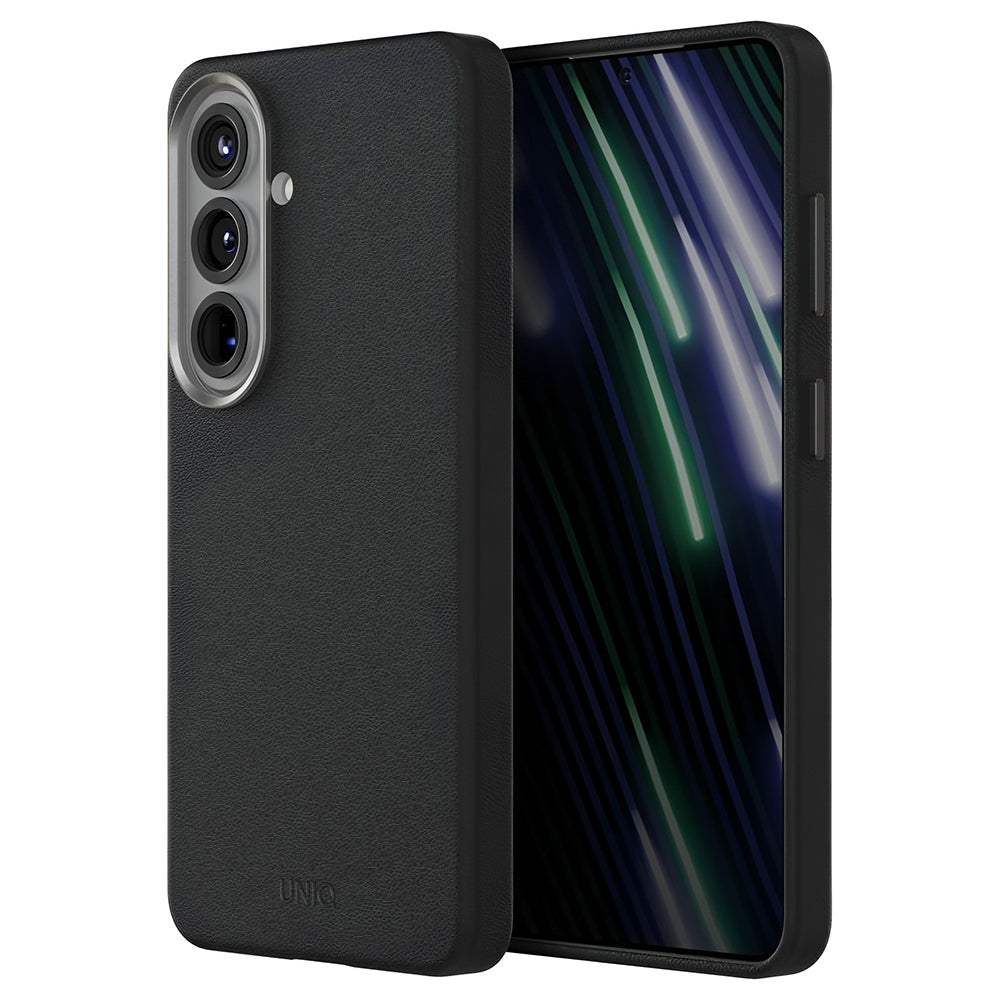 Deksel for Samsung Galaxy S26 S942, UNIQ, Lyden Leatherette, Svart
