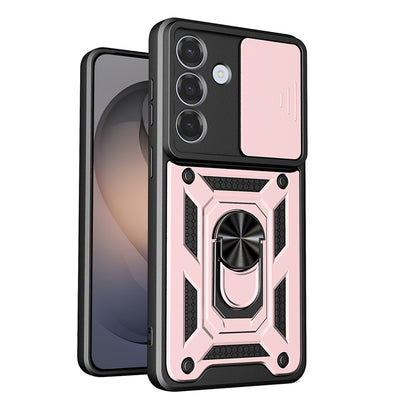 Deksel for Samsung Galaxy S26, Techsuit, CamShield, Roségull